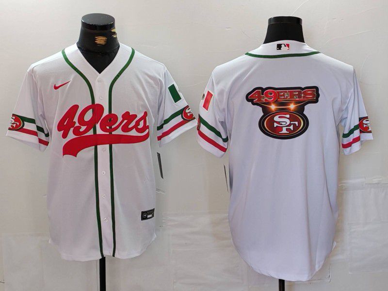 Men San Francisco 49ers Blank White Joint Name 2024 Nike Limited NFL Jersey style 7036->san francisco 49ers->NFL Jersey